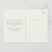 Navy Snowberry + Eucalyptus bruiloft dank u foto Briefkaart (Achterkant)