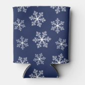 Navy Snowflake Koelbox Blikjeskoeler (Voorkant)