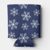 Navy Snowflake Koelbox Blikjeskoeler (Achterkant)
