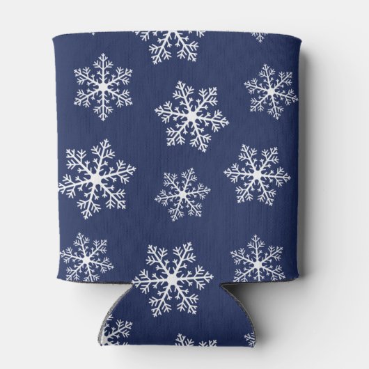 Navy Snowflake Koelbox Blikjeskoeler (Achterkant)