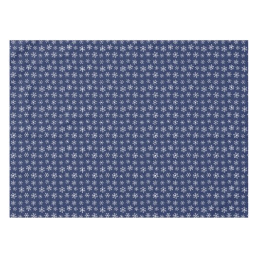 Navy Snowflake Tablecloth Tafelkleed (Voorkant (Horizontaal))