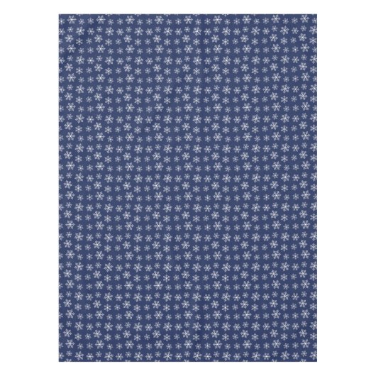 Navy Snowflake Tablecloth Tafelkleed (Voorkant)