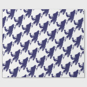 Navy-Snowmobiler Cadeaupapier (Vlak)