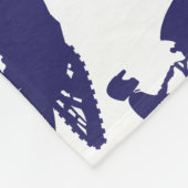 Navy-Snowmobiler Fleece Deken (Hoek)