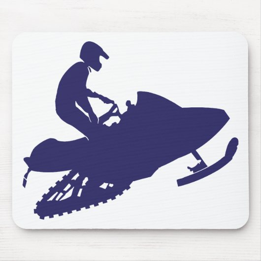 Navy-Snowmobiler Muismat (Voorkant)
