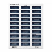 Navy Snowy Winter Waterverf Vakantie Etiket (Full Sheet)