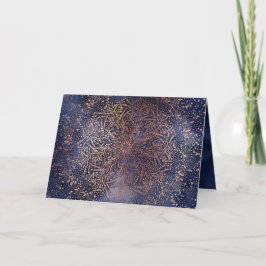 Navy Sparkle kerstfeestay-fotokaart Feestdagen Kaart