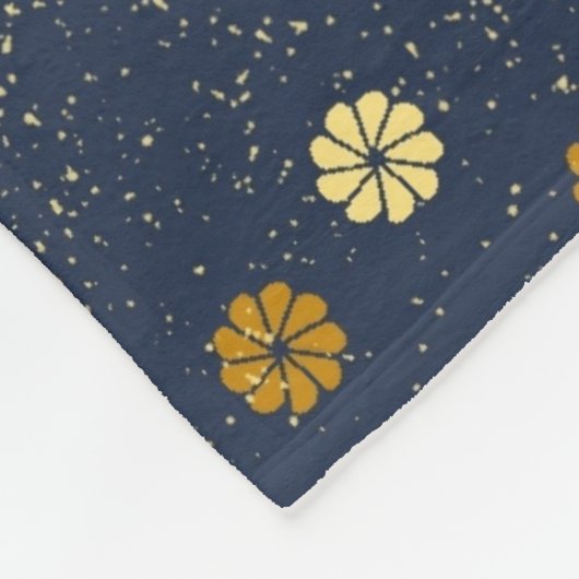 Navy Spray Fleece Deken (Hoek)