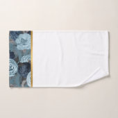 NAVY SPRING FLORAL BATHROOM TOWEL SET BAD HANDDOEK (Handdoek)