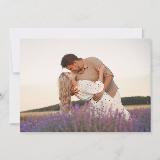 Navy Spring Wildflower Meadow Foto QR-code Save The Date (Achterkant)