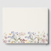 Navy Spring Wildflower Meadow Garden Bruiloft Gastenboek (Achterkant)