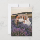 Navy Spring Wildflower Meadow Garden Bruiloft RSVP Kaartje (Achterkant)