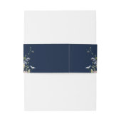 Navy Spring Wildflower Meadow Garden Bruiloft Uitnodigingen Wikkel (Achterkant Voorbeeld)