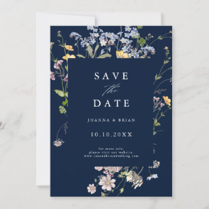 Navy Spring Wildflower Meadow Garden Foto Save The Date