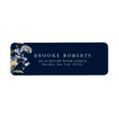 Navy Spring Wildflower Meadow Tuin Adres Etiket (Voorkant)