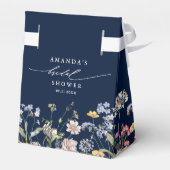 Navy Spring Wildflower Meadow Vrijgezellenfeest Bedankdoosjes (Achterkant)