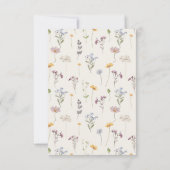 Navy Spring Wildflower Meadow Vrijgezellenfeest Bedankkaart (Achterkant)