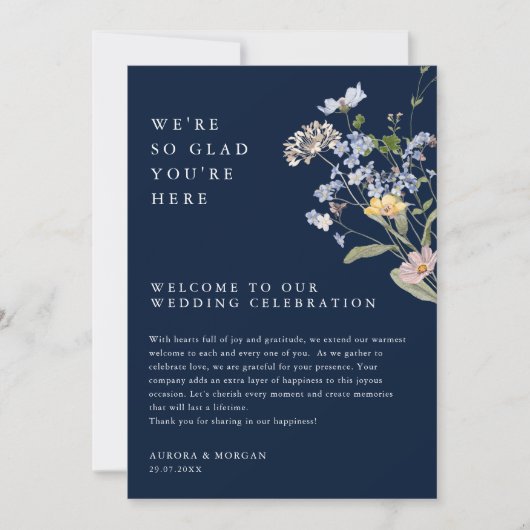 Navy Spring Wildflower Weekend Evenementen Program Kaart (Voorkant)