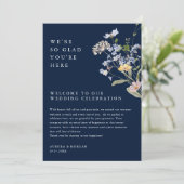 Navy Spring Wildflower Weekend Evenementen Program Kaart (Staand voorkant)