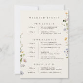 Navy Spring Wildflower Weekend Evenementen Program Kaart (Achterkant)