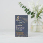 Navy Sprink Nazorg Instructies Spray Tanning Visitekaartje (Staand voorkant)