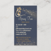 Navy Sprink Nazorg Instructies Spray Tanning Visitekaartje (Voorkant)