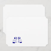 Navy Staffordshire Dogs Note Cards & Briefpapier Kaart (Voorkant / Achterkant)