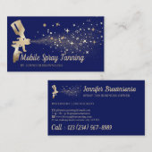 Navy Star Gold Mobile Body Paint Tan Spray Visitekaartje (Voorkant / Achterkant)