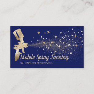 Navy Star Goud Mobiele Lichaamsverf Tan Spray Visitekaartje