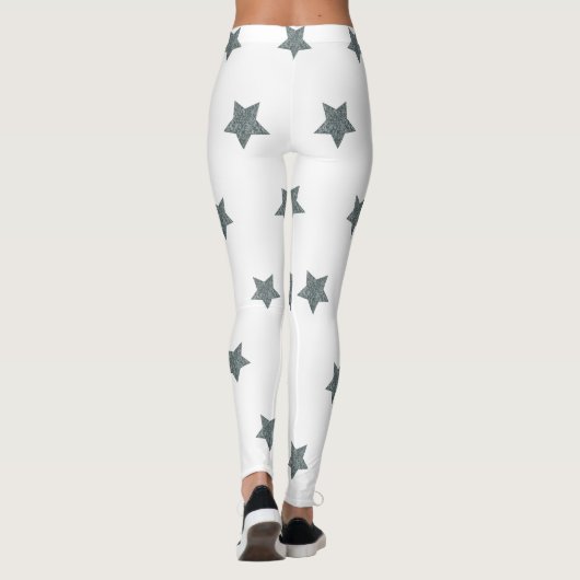 Navy Star-leggings actieve kleding Leggings (Achterkant)