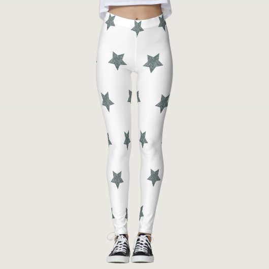 Navy Star-leggings actieve kleding Leggings (Voorkant)