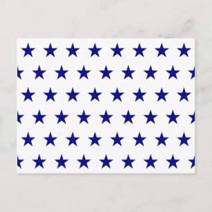Navy Star Pattern Briefkaart