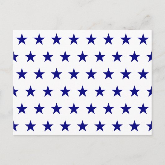 Navy Star Pattern Briefkaart (Voorkant)