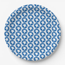 Navy Star Pattern - Patriottisch / 4e juli Partij Papieren Bordje