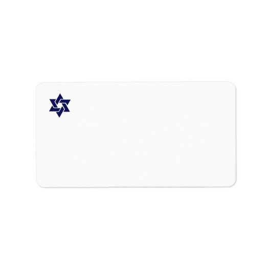 Navy Star van David Address Label (Voorkant)