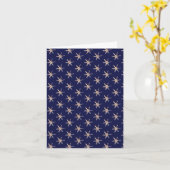 Navy starburst-patroonkaart kaart (Gele Bloem)