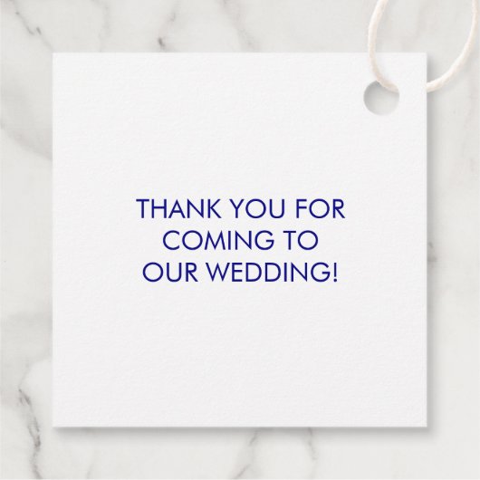 Navy Starfish Bruiloft Gift Label Strand Bruiloft  (Achterkant)