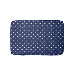 Navy Stars Bath Mat