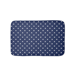 Navy Stars Bath Mat