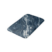 Navy Steen Marmer Elegante Schone Uitstraling Badmat (Gekanteld)