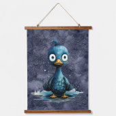 Navy Sterrennacht Schattige Blauw Abstract Duck Hangend Wandkleed (Voorkant)