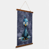 Navy Sterrennacht Schattige Blauw Abstract Duck Hangend Wandkleed (Gebogen)
