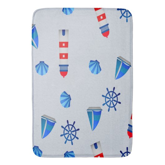 Navy stijl voor je badmat (Voorkant Verticaal)