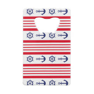 Navy stijl voor je mooie dagen creditkaart flessenopener