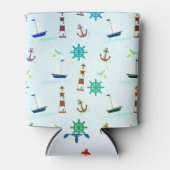 Navy stijl voor je mooie koelbox blikjeskoeler (Voorkant)