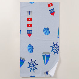 Navy stijl voor je stranddagen strandlaken