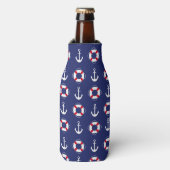 Navy stijl voor je zomer flesjeskoeler (Fles Voorkant)