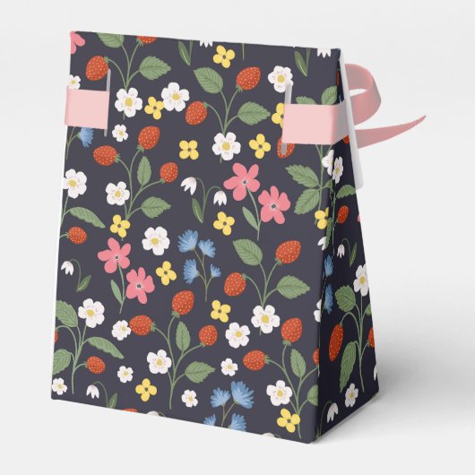 Navy Strawberry Bedankdoosjes (Achterkant)