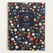 Navy Strawberry patroon planner (Voorkant)