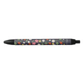 Navy Strawberry patroon Zwarte Inkt Pen (Voorkant)